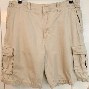 Quiksilver Edition Cargo Shorts Mens Tan Cotton Casual Utility / Size 34